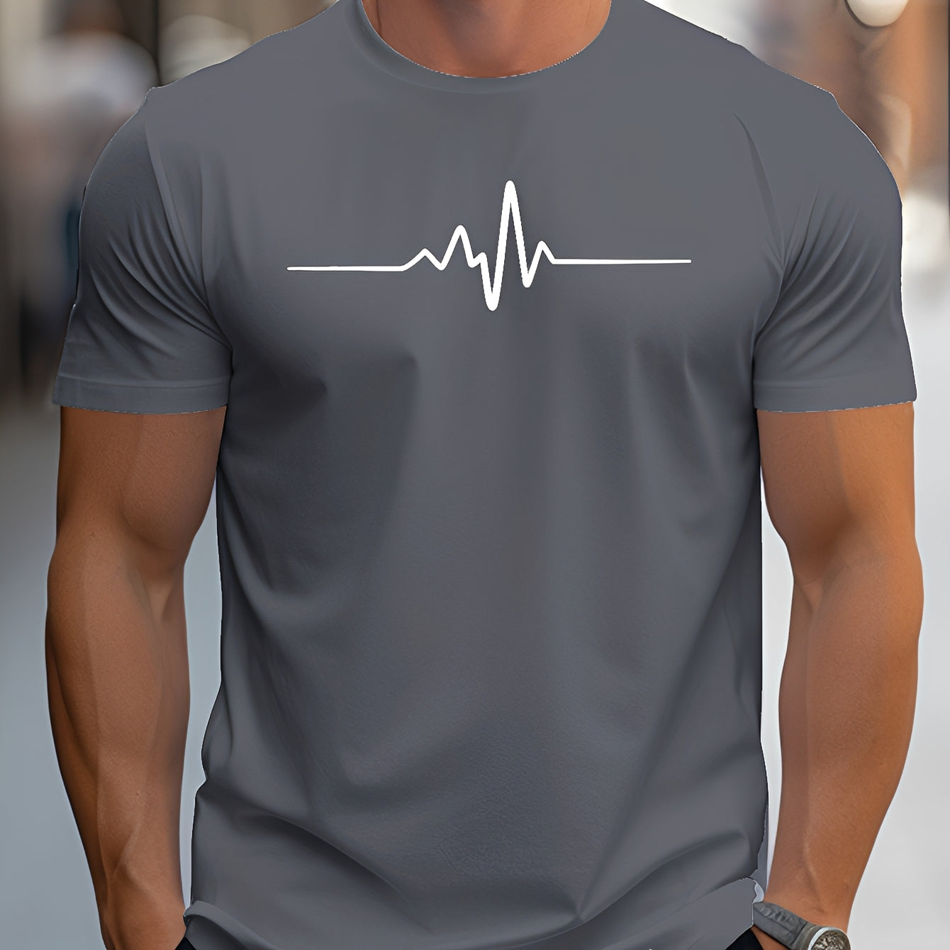 Russell - Enges T-Shirt mit Druck für Männer