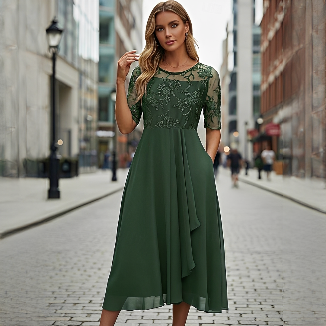 Victoria - Elegantes Spitzen-Hohles Kleid