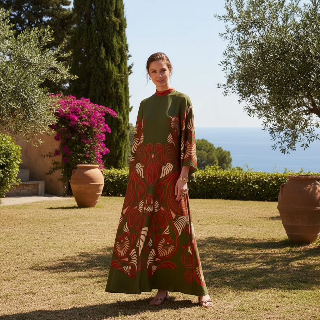 Kymbrea - Schickes, locker geschnittenes Maxi-Kleid