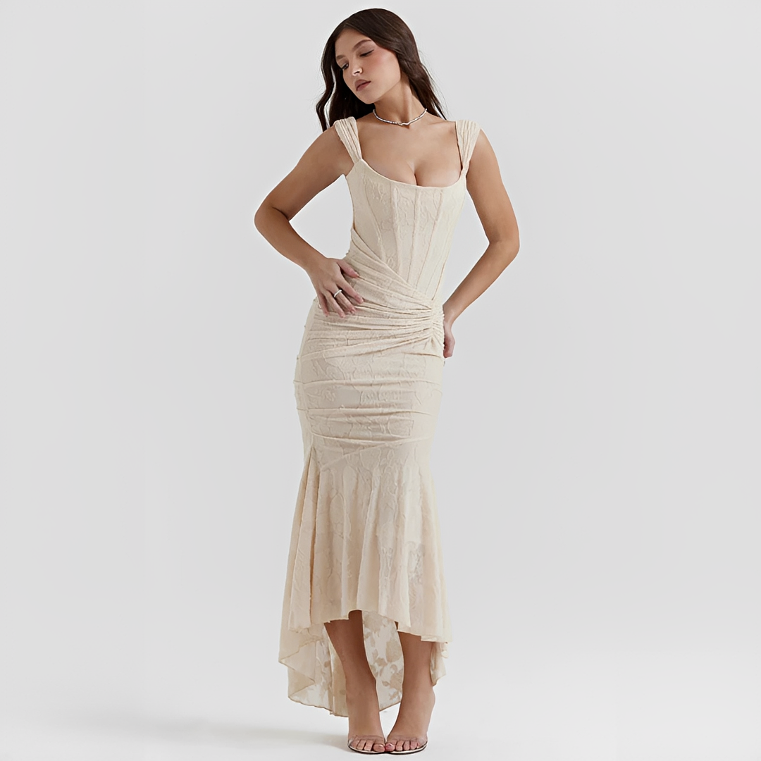 Cynthia - Elegantes Wickel-Midikleid mit Taillenband