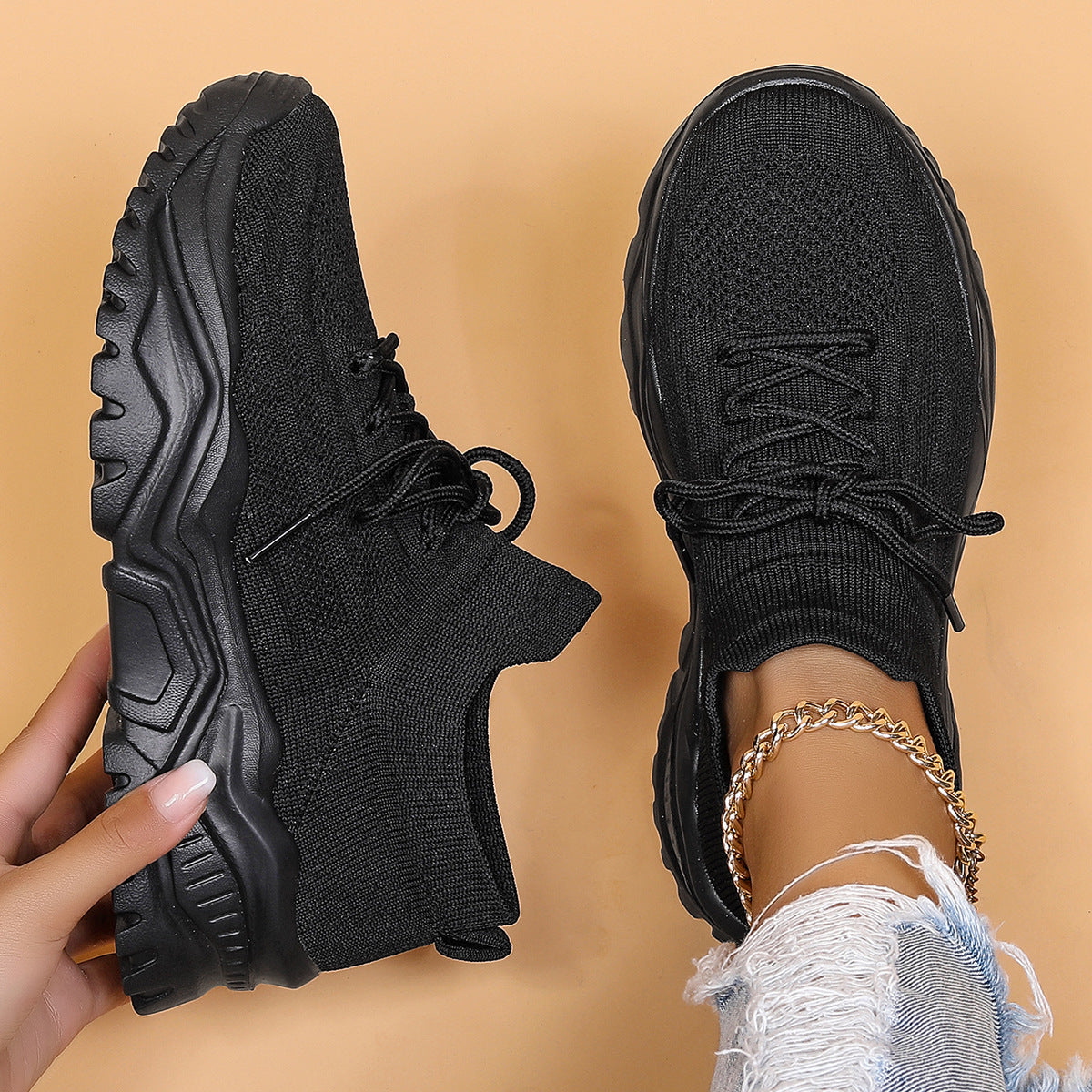 Lucie - Bequeme Flyknit-Socken-Schuhe für Damen