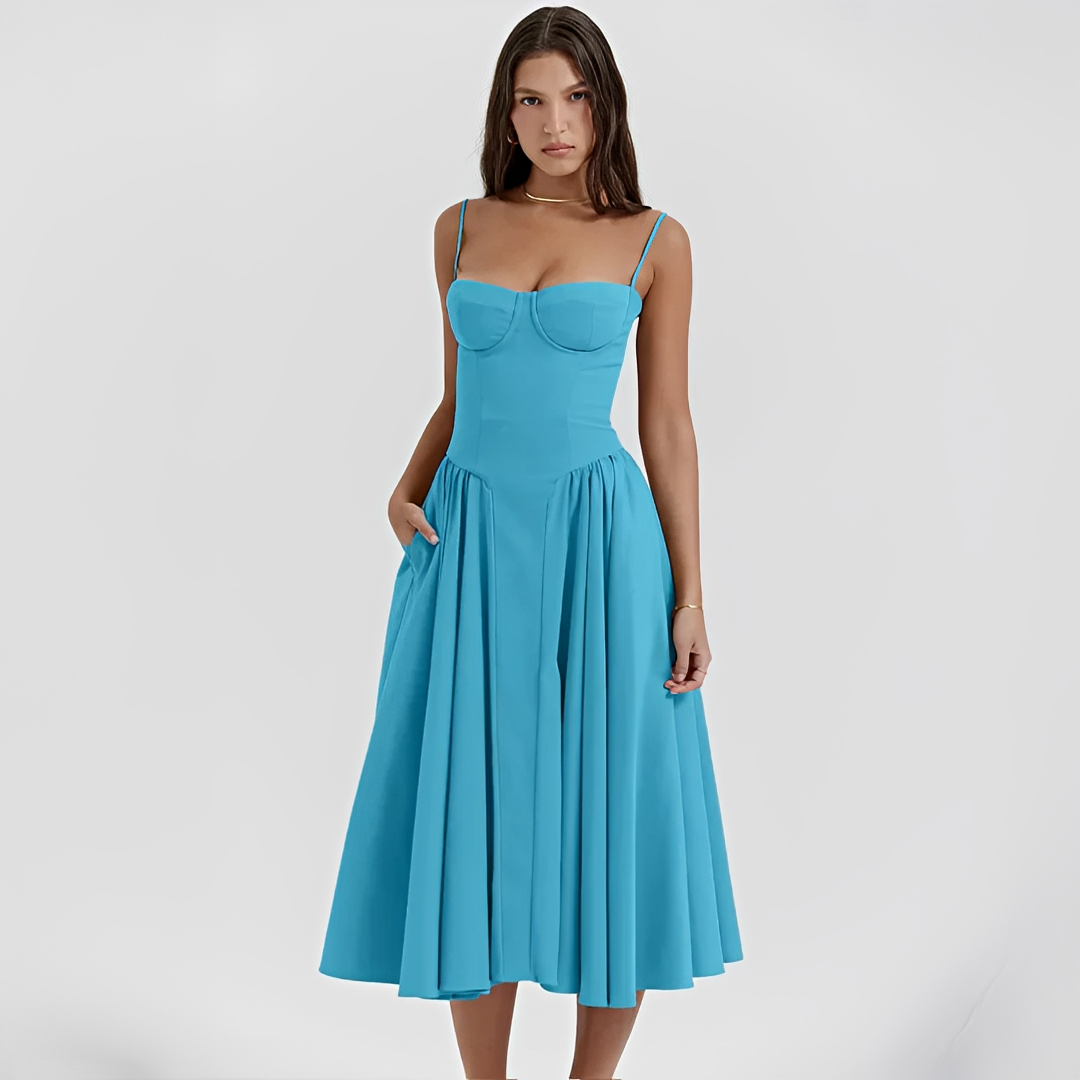 Michaela - Elegantes und schickes Midi-Kleid