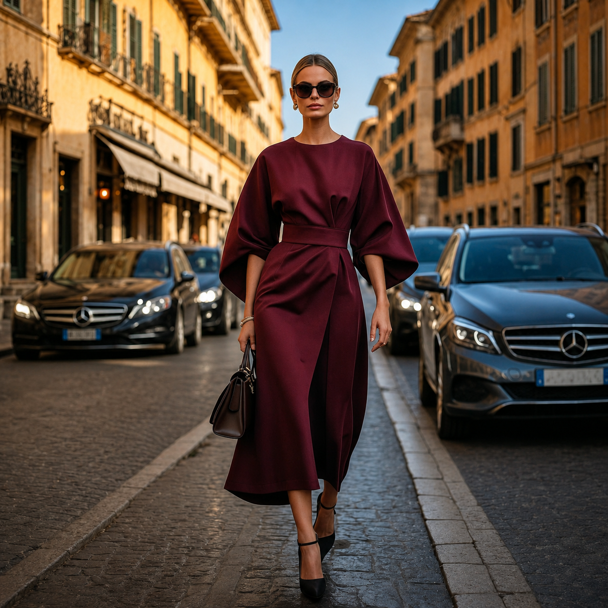 Sonia - Elegantes Kleid mit auffälligen Ärmeln
