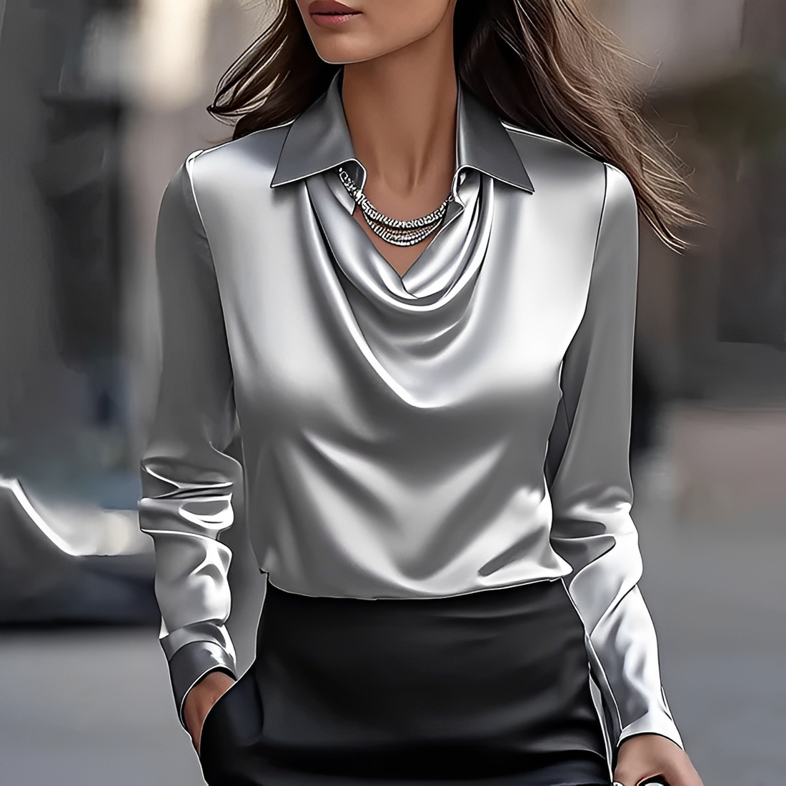 Chiara - Elegante Langarmbluse