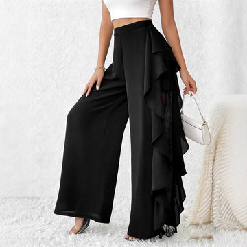 Melanie - Modische Damenhose mit hohem Bund und weitem Bein