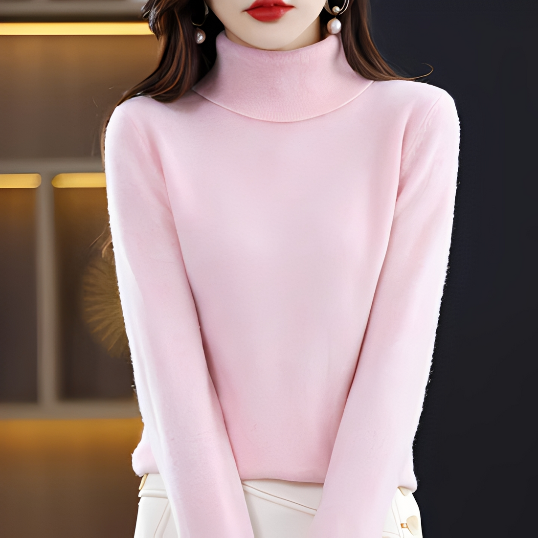 Katerly - Damen Rollkragenpullover für den Winter