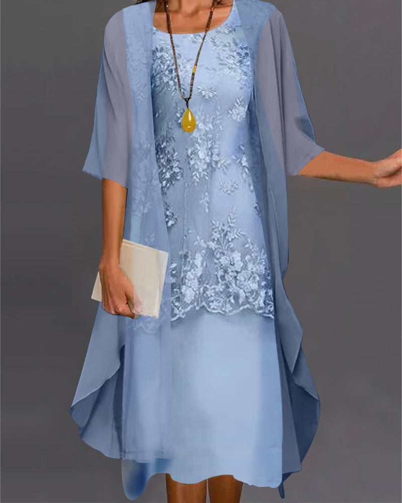 Chona - Stilvolles zweiteiliges Kleid aus Chiffon
