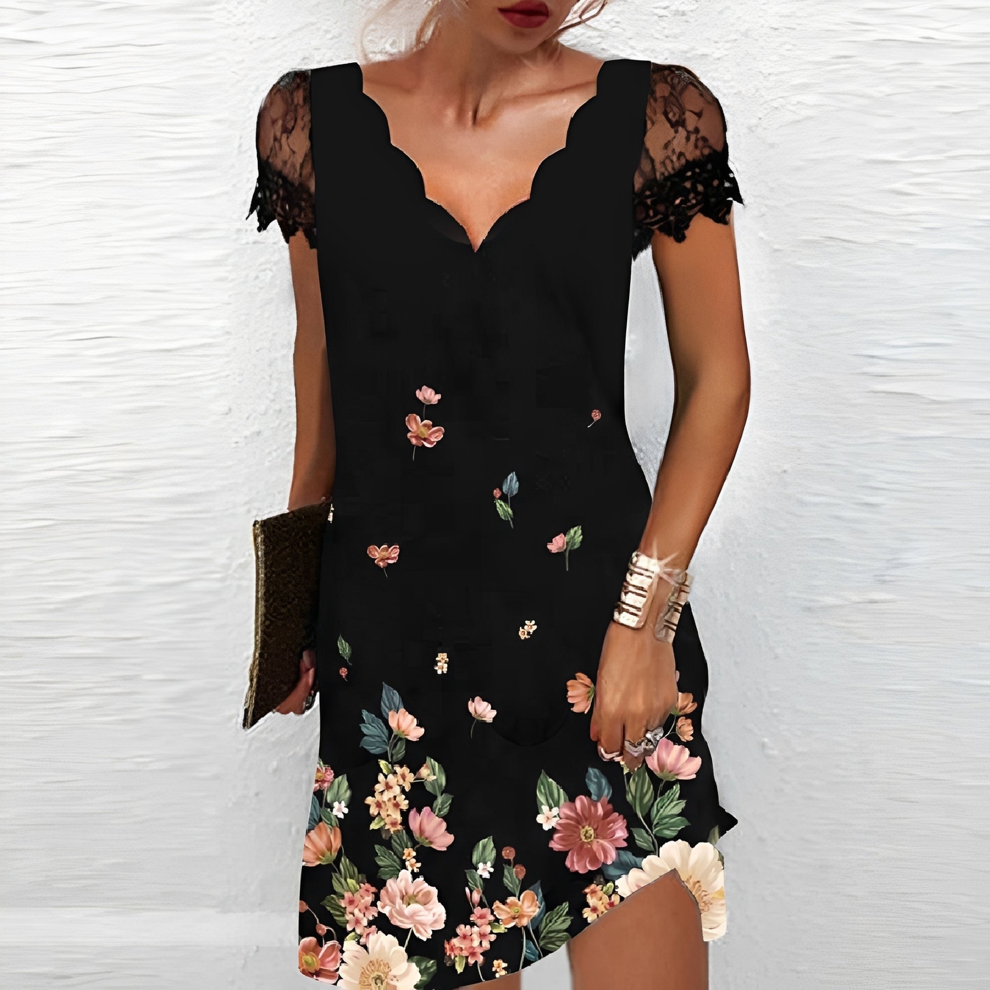 Vanessa - Elegantes Kleid mit Blumenmuster für Frauen