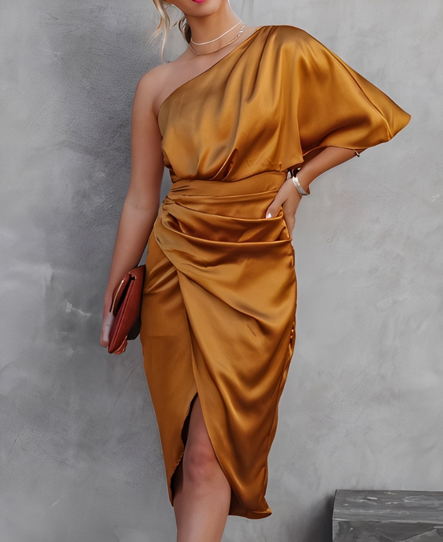 Claudia - Elegantes Damenkleid mit asymmetrischem Schnitt