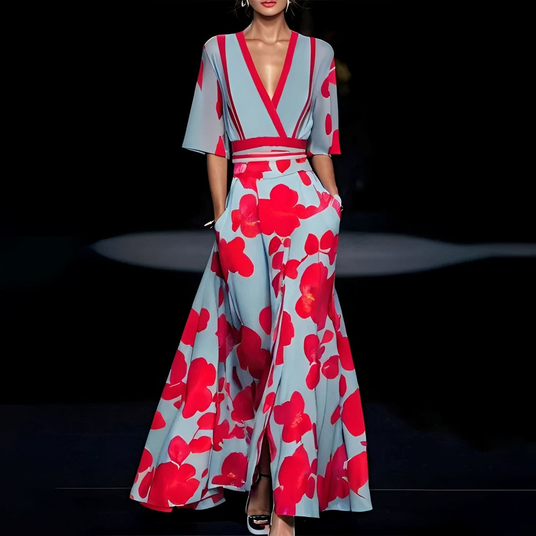 Susan - Stilvolles Damenkleid mit kurzen Ärmeln