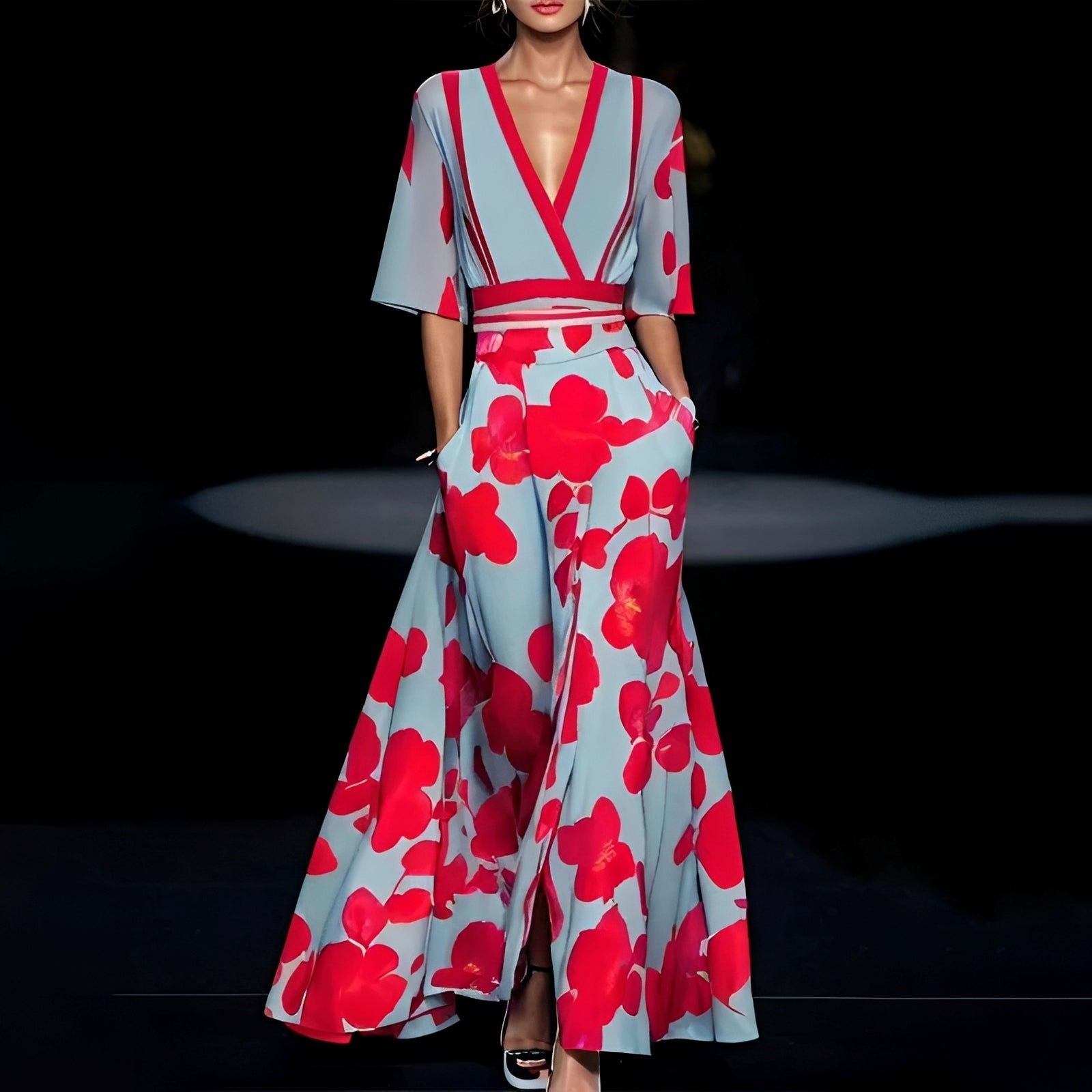 Susan - Stilvolles Damenkleid mit kurzen Ärmeln