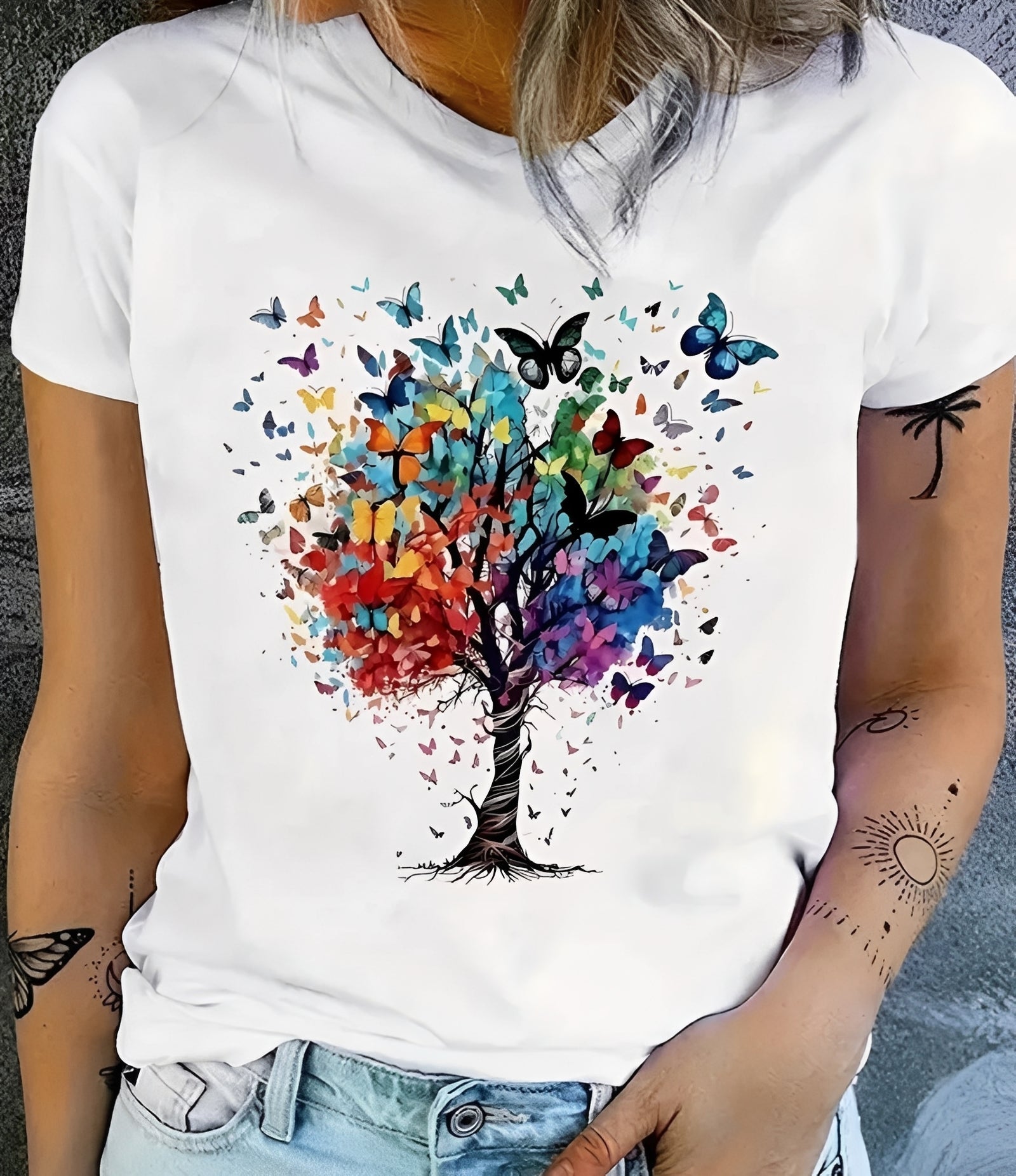 Julia - Elegantes T-Shirt mit Druck für Frauen