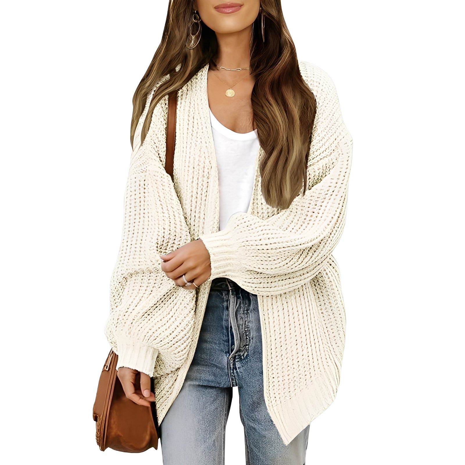 Nelly - Bequemer Damen-Cardigan mit offener Front