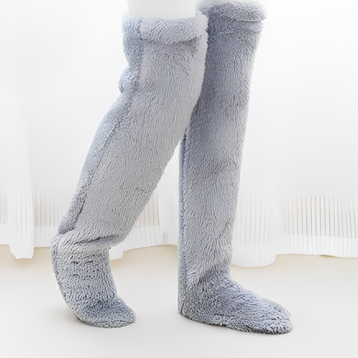 Camellia - Warme Winter-Damensocken über das Knie