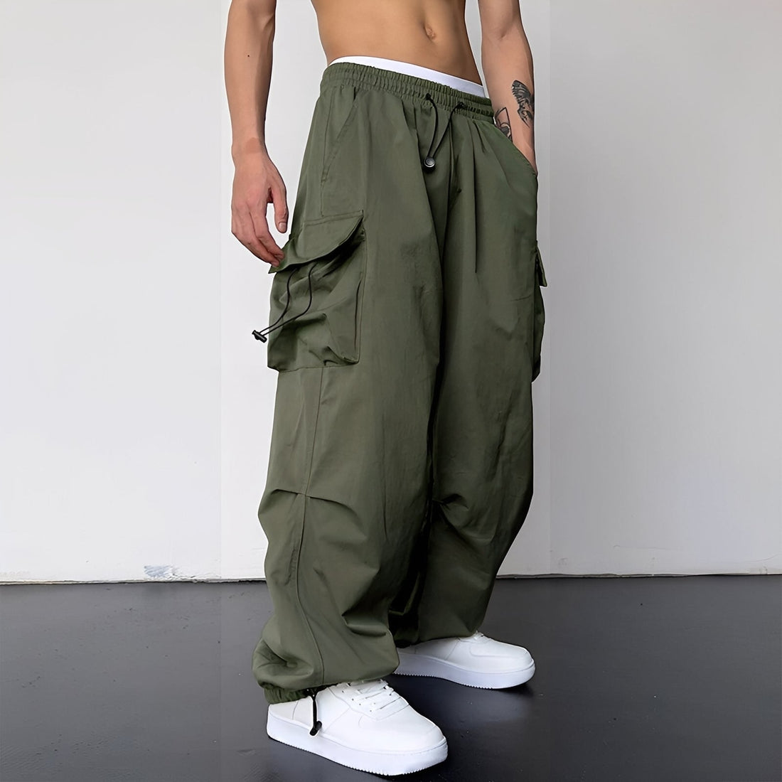 Kaleb - Modische Baggy-Cargohose für Herren