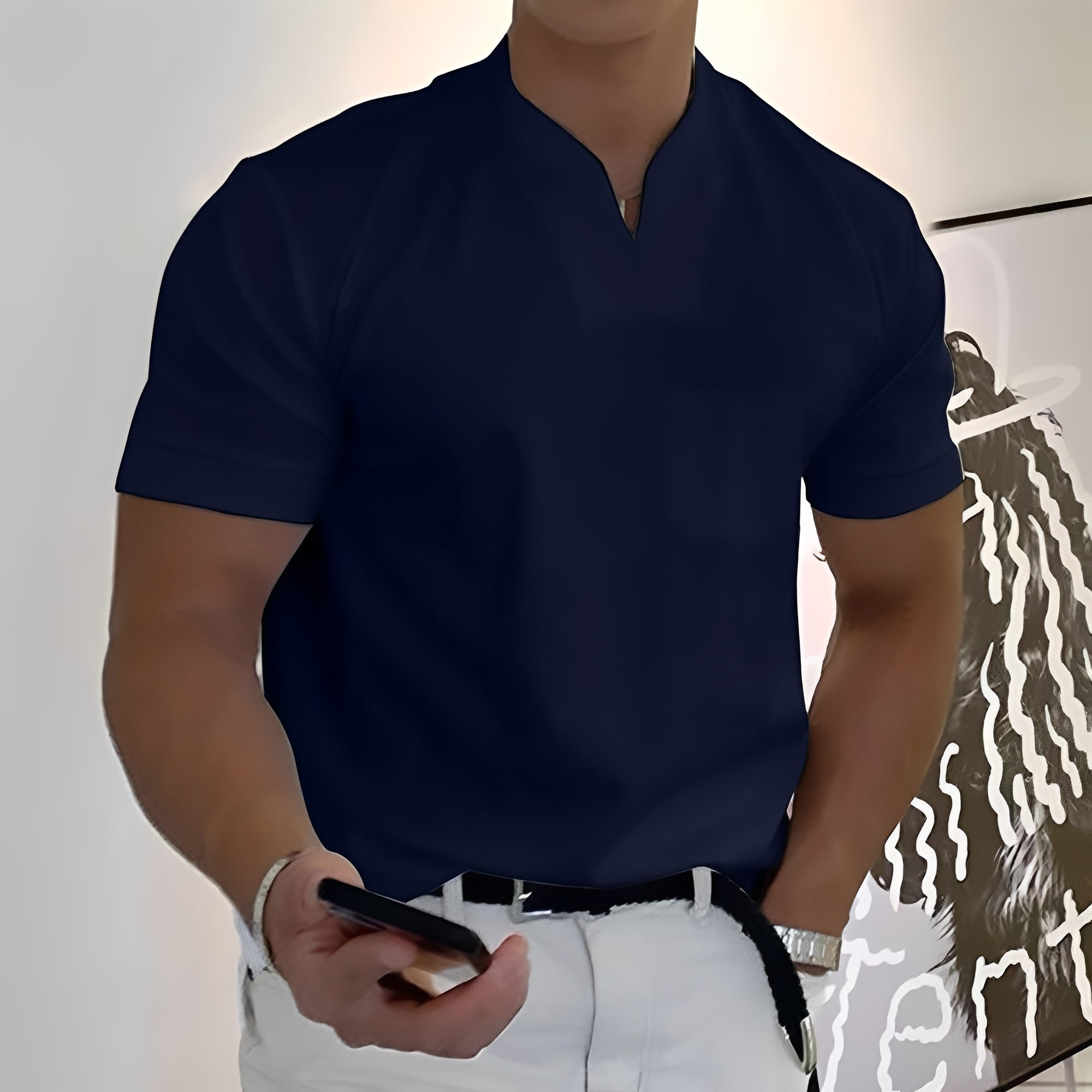 Joel - Lässiges Hemd mit Gummizug für Männer