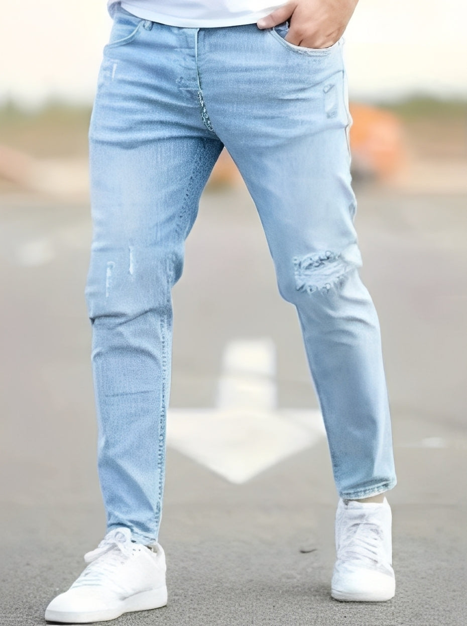 Jenson - Modische Herren-Skinny-Jeans mit Rissen