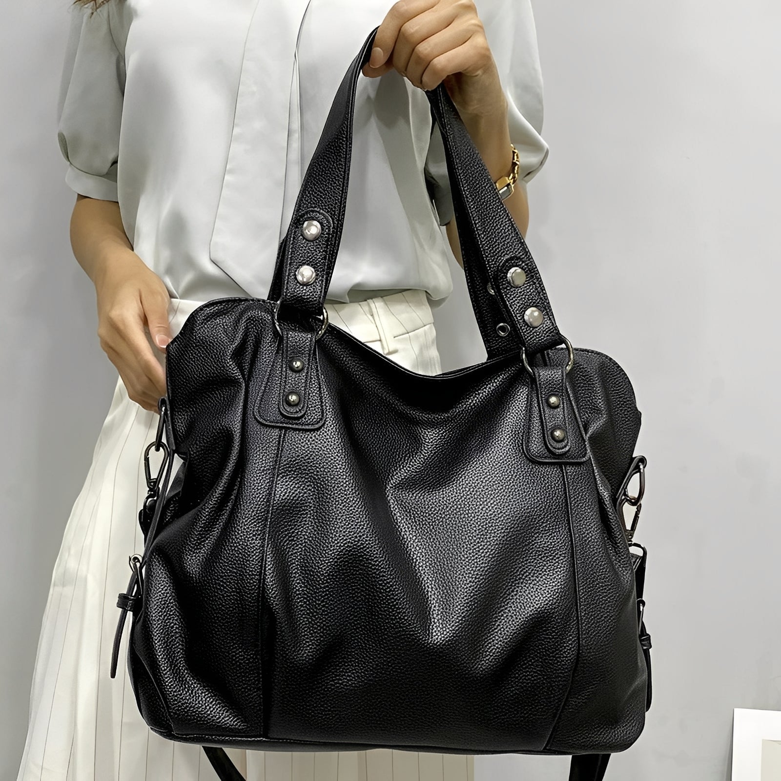 Erika - Moderne große Lederhandtasche für Damen