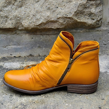 Veronica - Zeitlose Lederstiefel für Damen mit Zipper