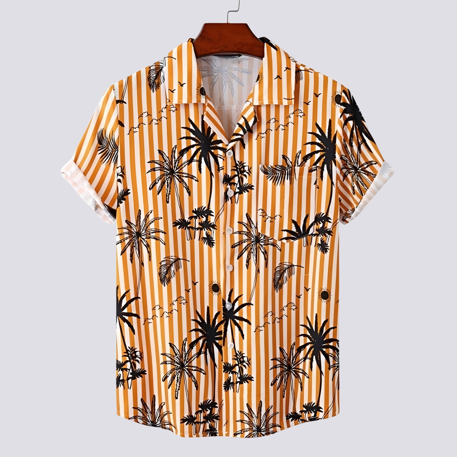 Ronan - Elegantes Herrenhemd mit hawaiianischem Muster