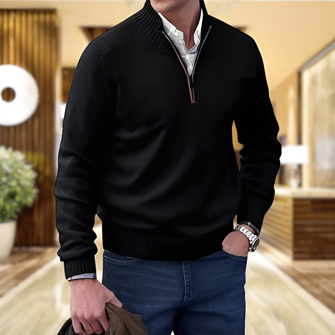 Khirvy - Stilvoller Halbzip-Pullover für Herren