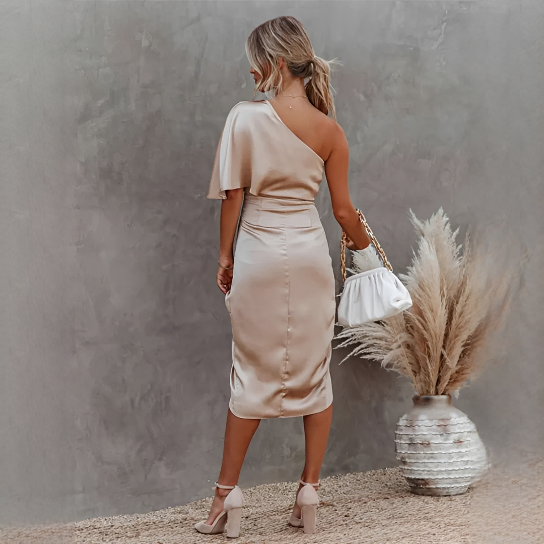 Glaiza - Stilvolles asymmetrisches Damenkleid