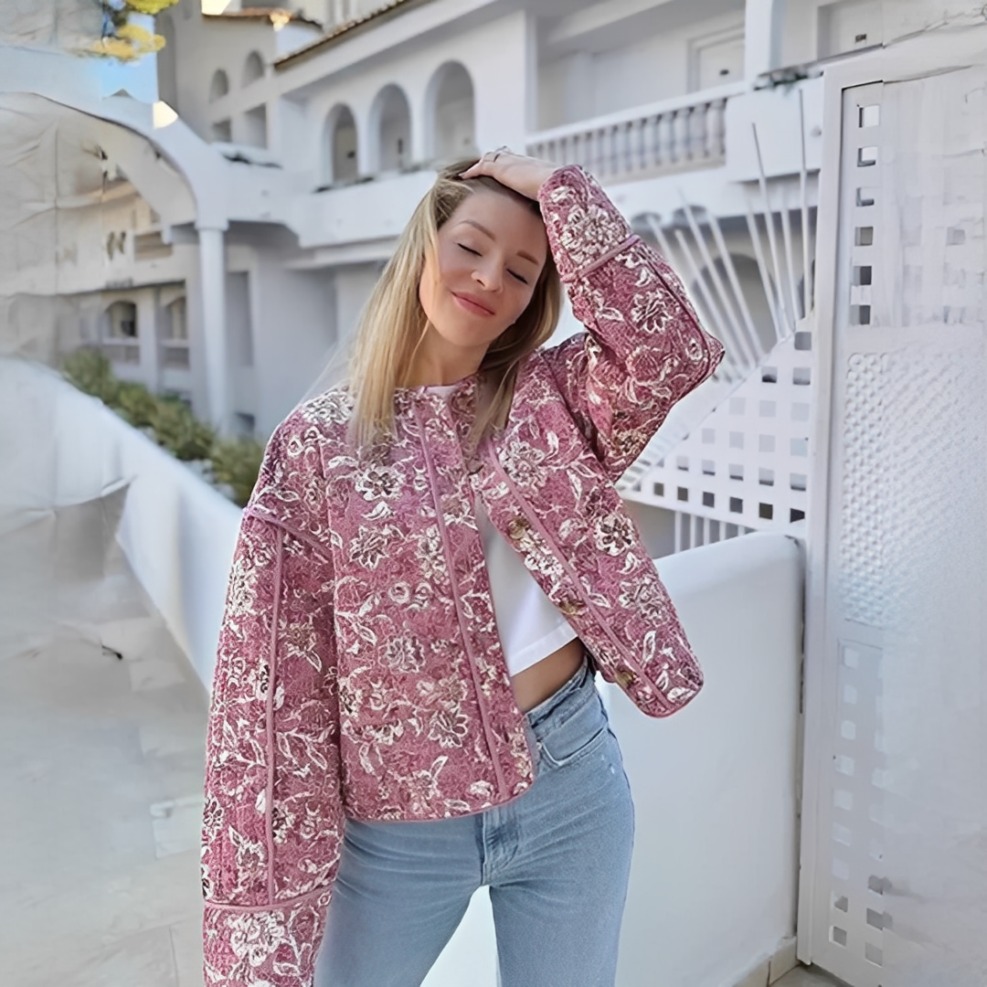 Jelica - Komfortable und warme Damen-Blumenjacke