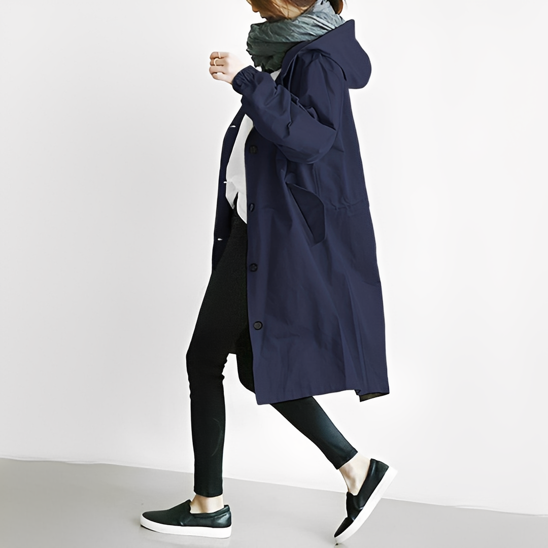 Kyla - Komfortabler Trenchcoat mit Kapuze für Damen