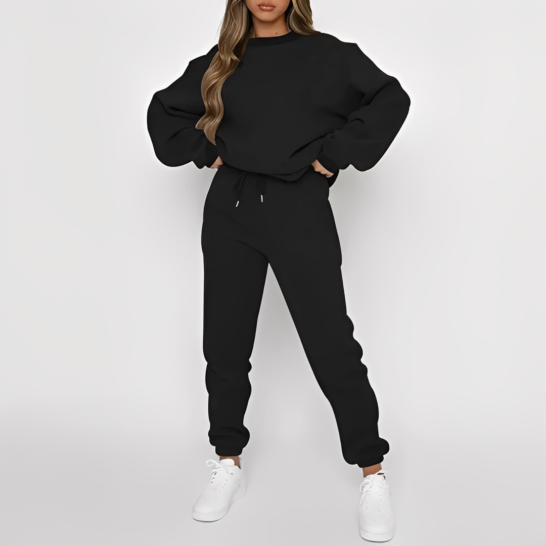 Chandrina - Frauen Set aus Pullover und bequemen Hosen