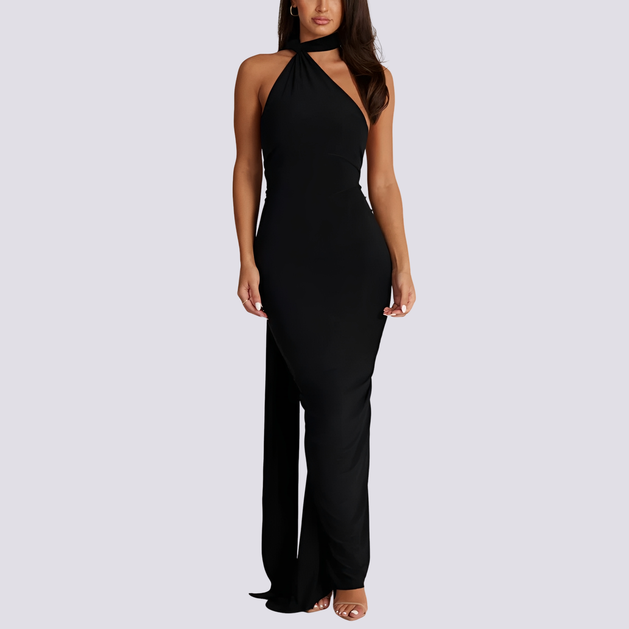 Martha - Elegantes, rückenfreies Damen-Plisseekleid