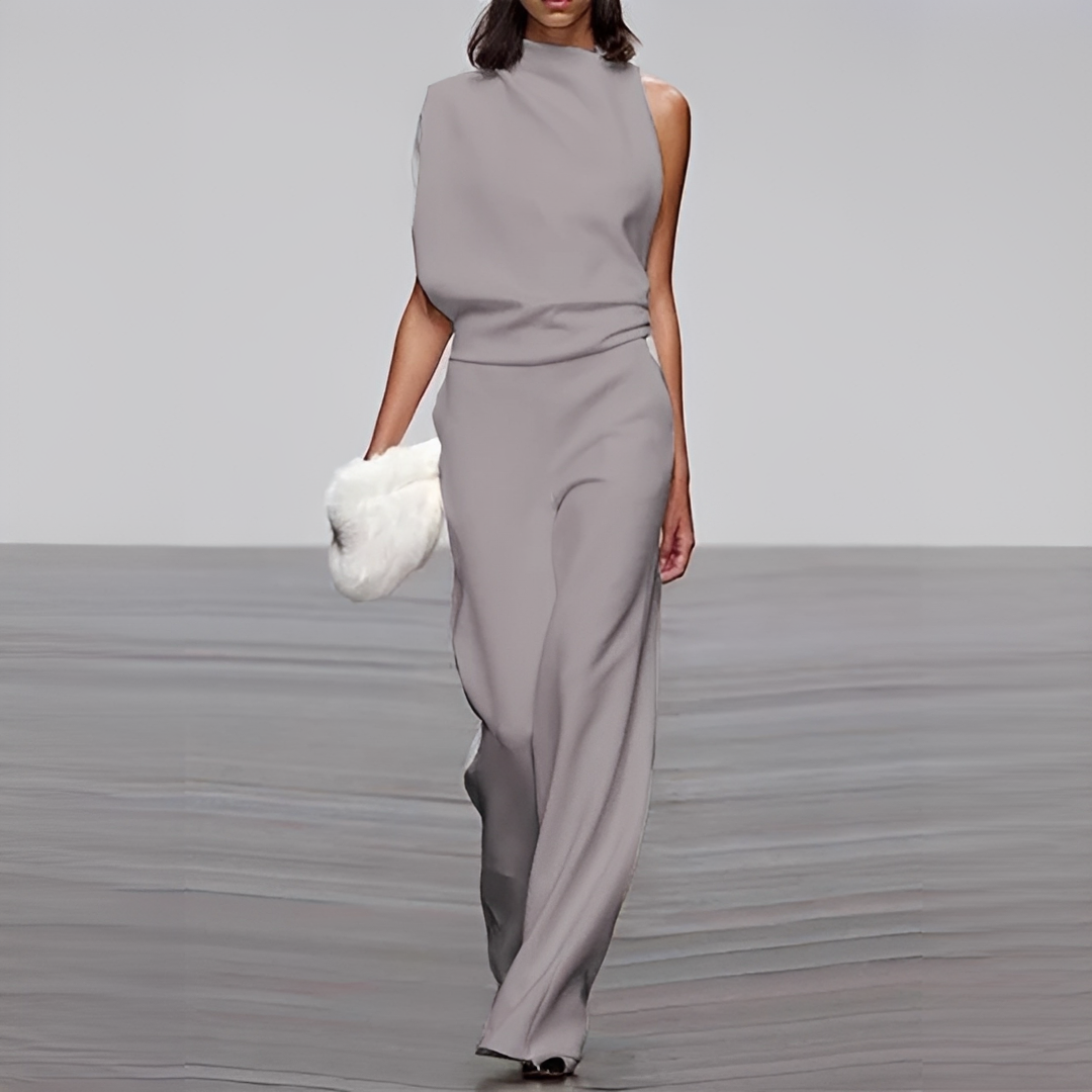 Noviem - Eleganter Jumpsuit mit Rundhalsausschnitt für Frauen
