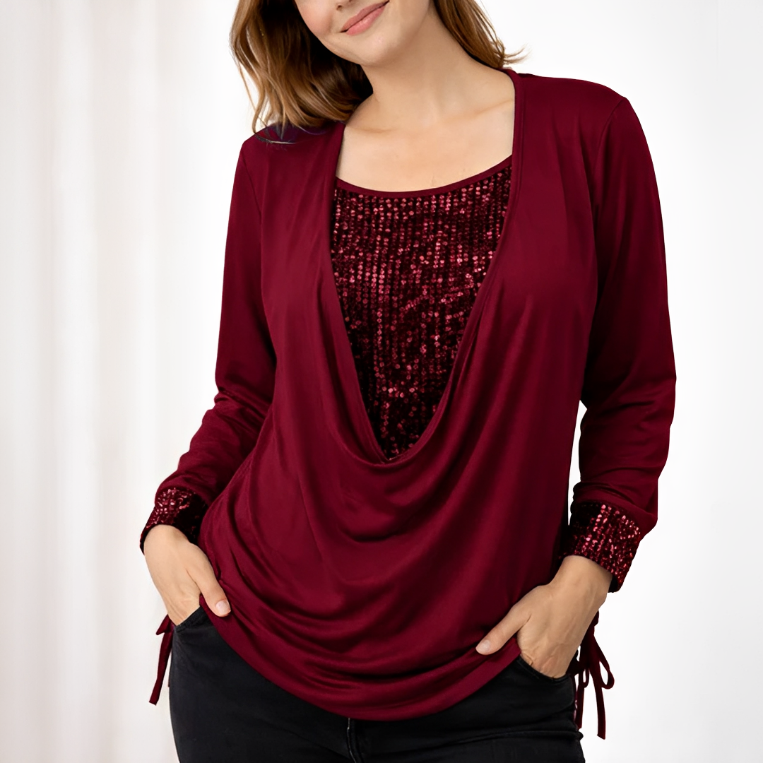 Klarise - Elegante Bluse mit langen Ärmeln für Frauen