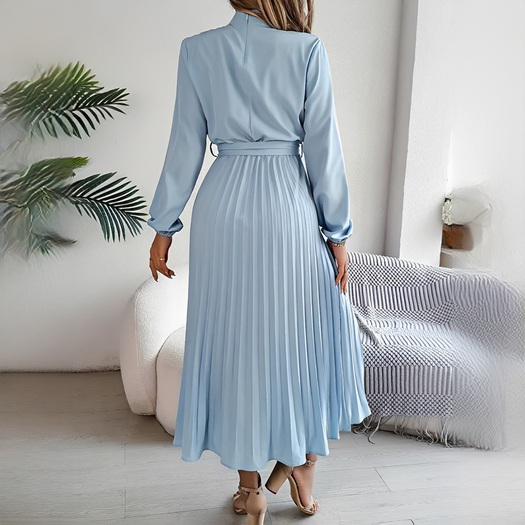 Jessy - Plissiertes Langarmkleid für Frauen