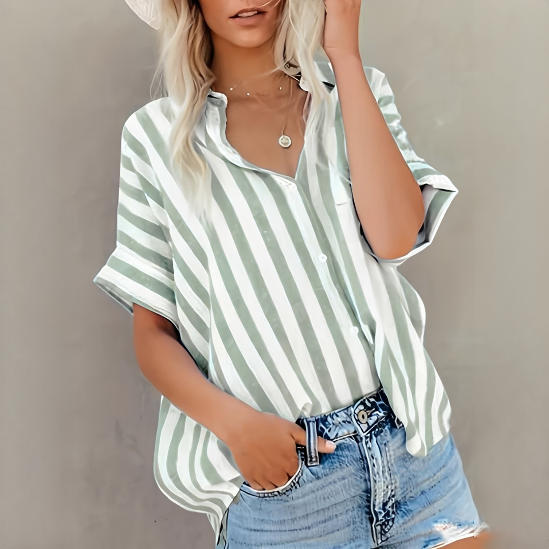 Alejandra - Elegantes Sommerhemd mit Streifen für Damen