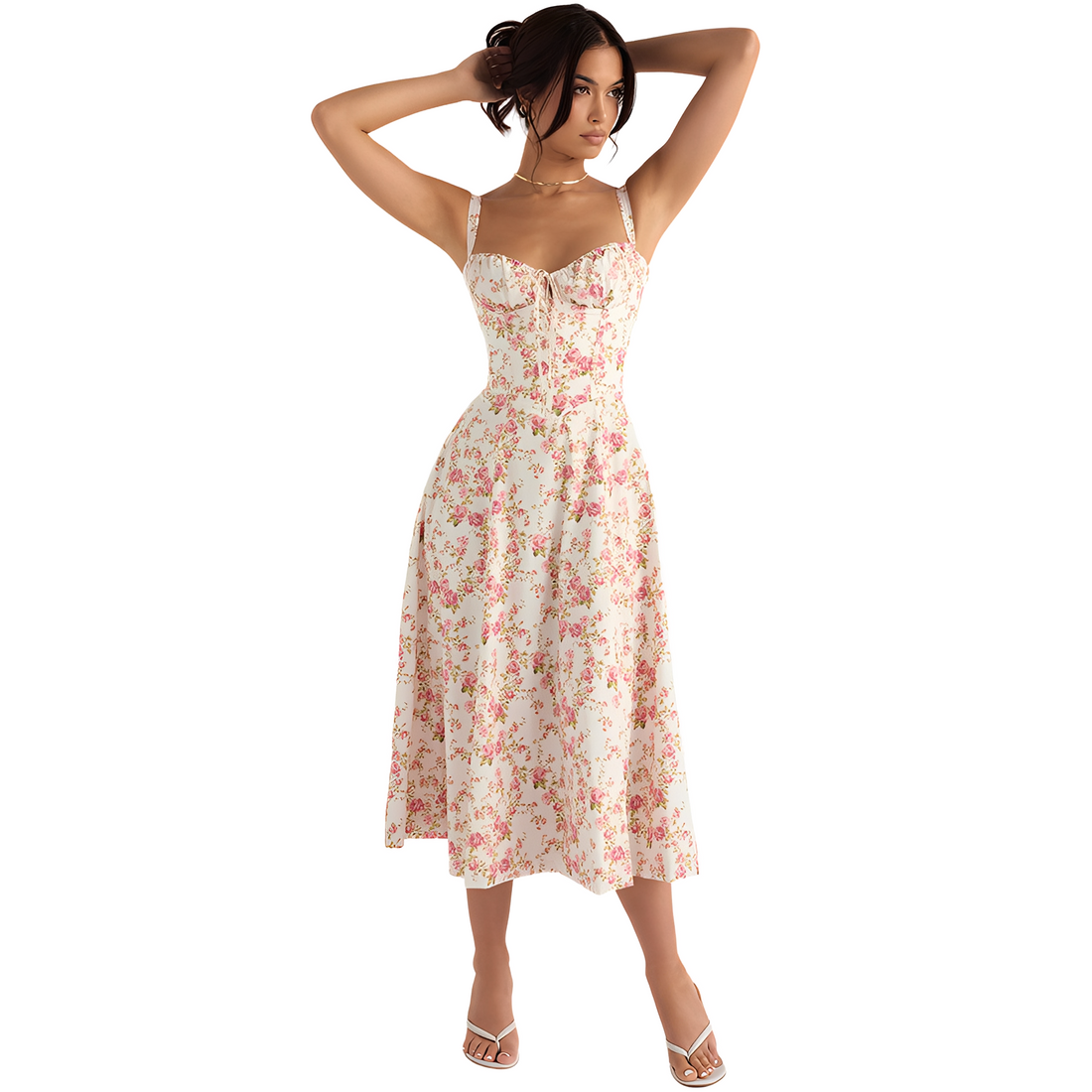 Irene - Stilvolles Damen-Midikleid mit Korsett