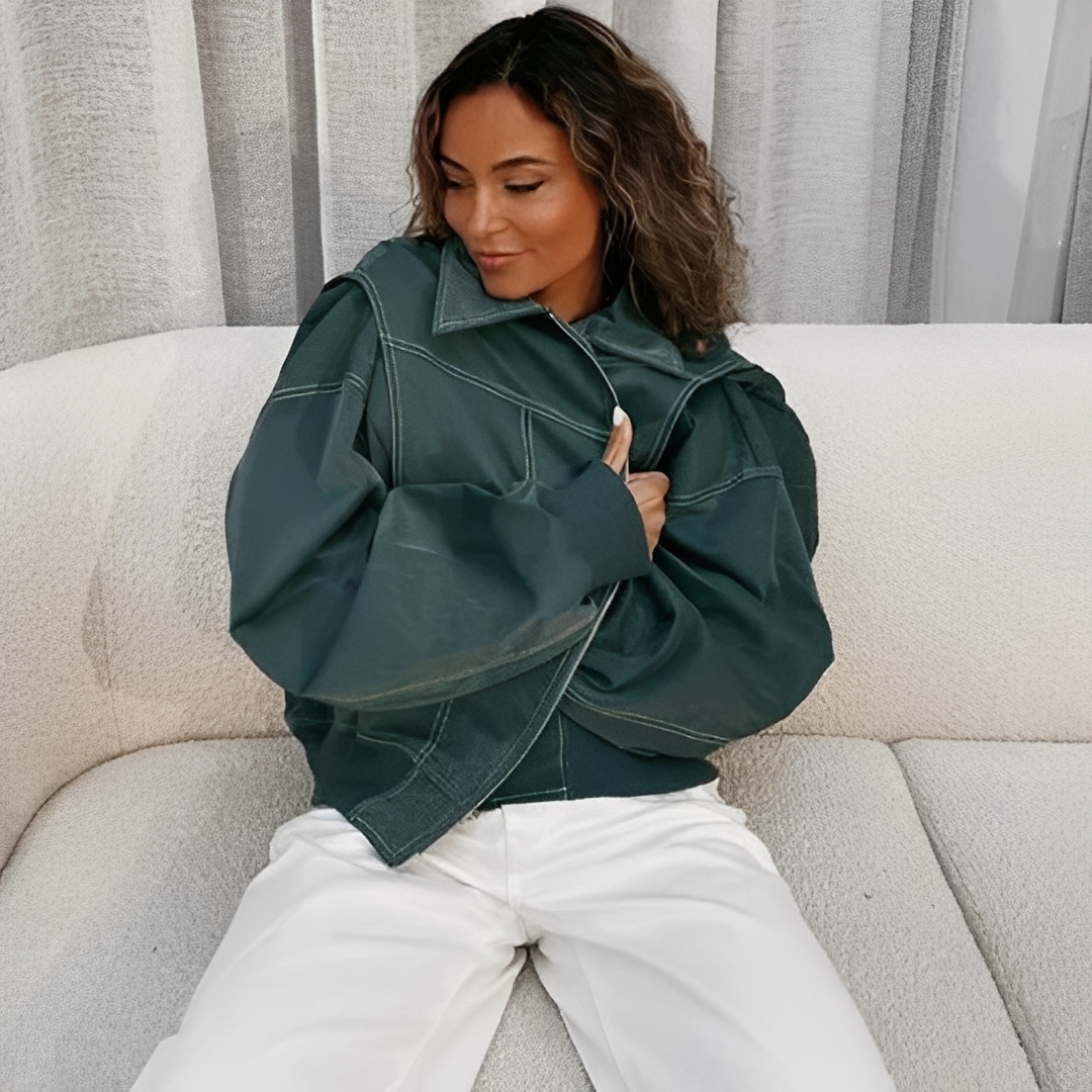 Céllee - Oversize-Winterjacke aus Leder für Damen