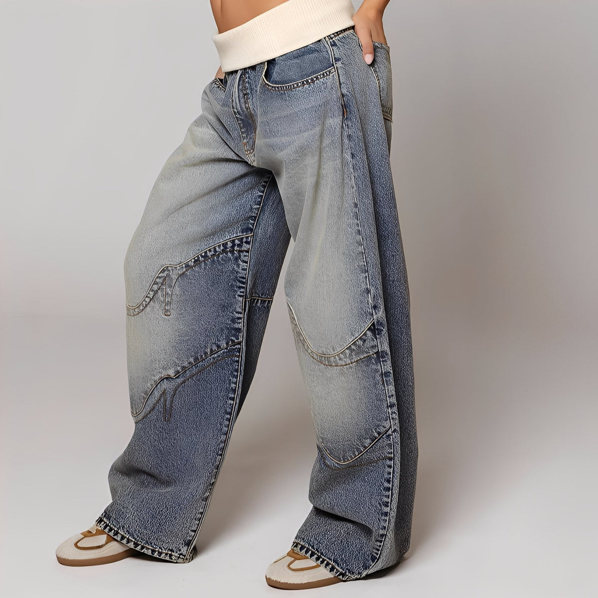 Vanessa - Komfortable und lockere Damenhose mit weitem Schnitt
