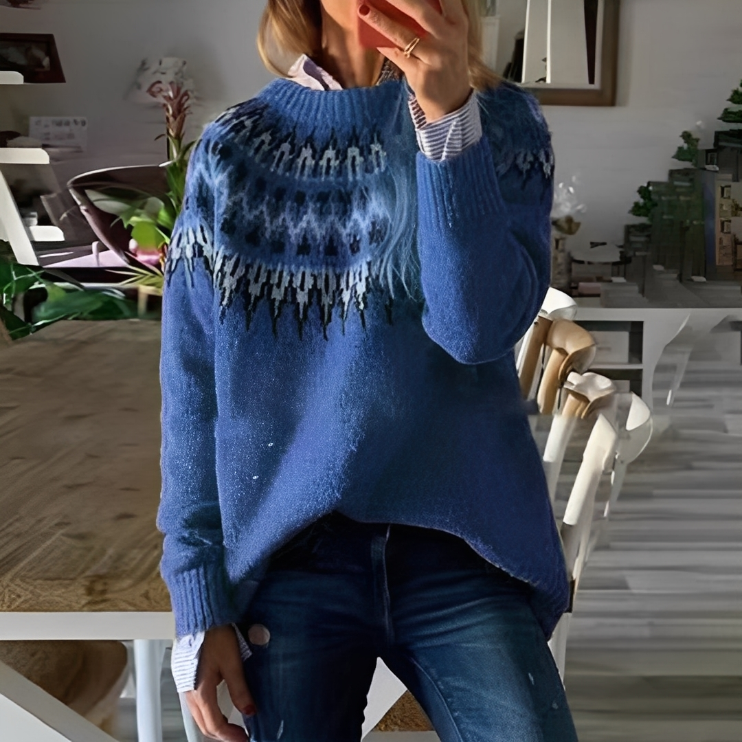 Manuela - Damenpullover im nordischen Winterdesign
