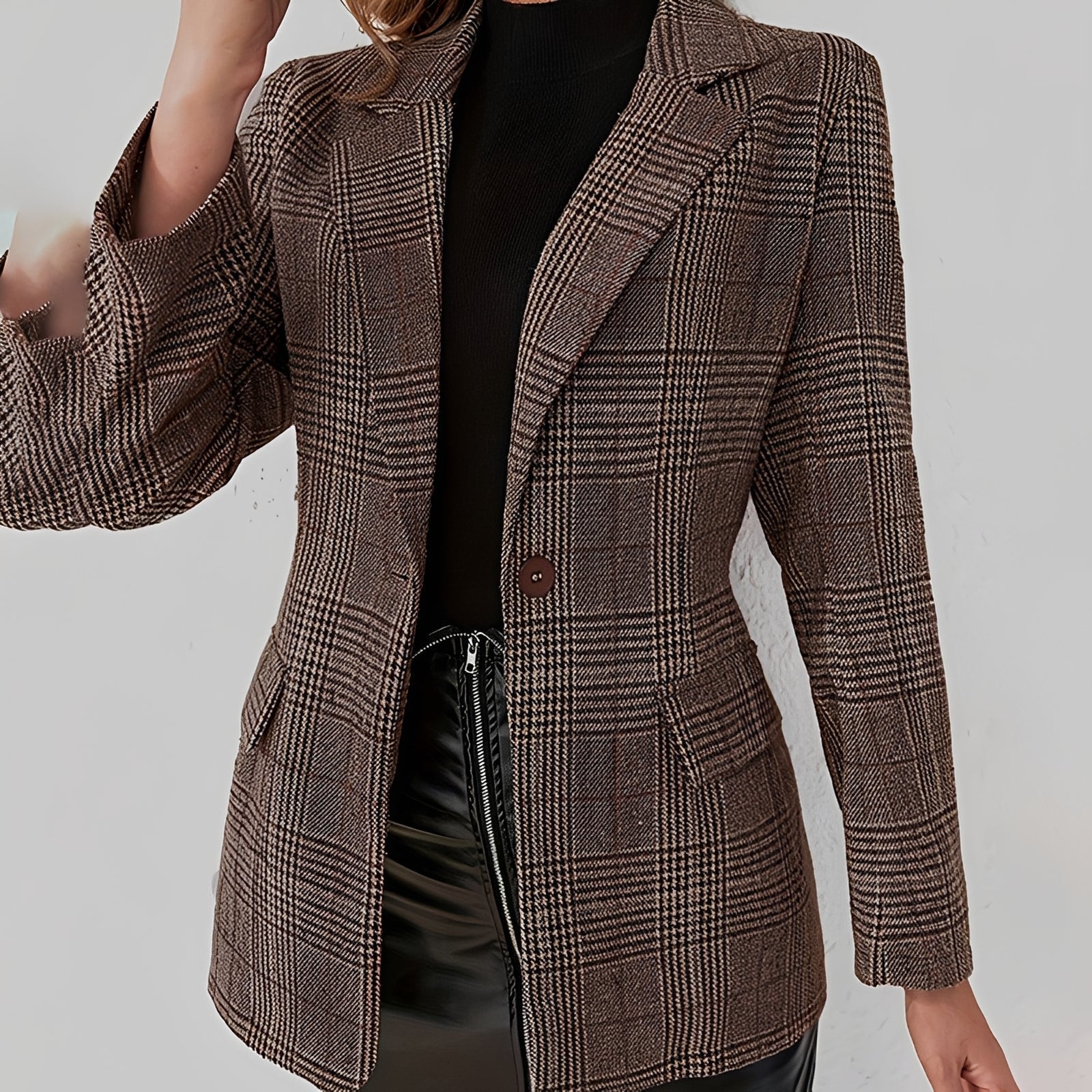 Eshal - Trendiger karierter Blazer