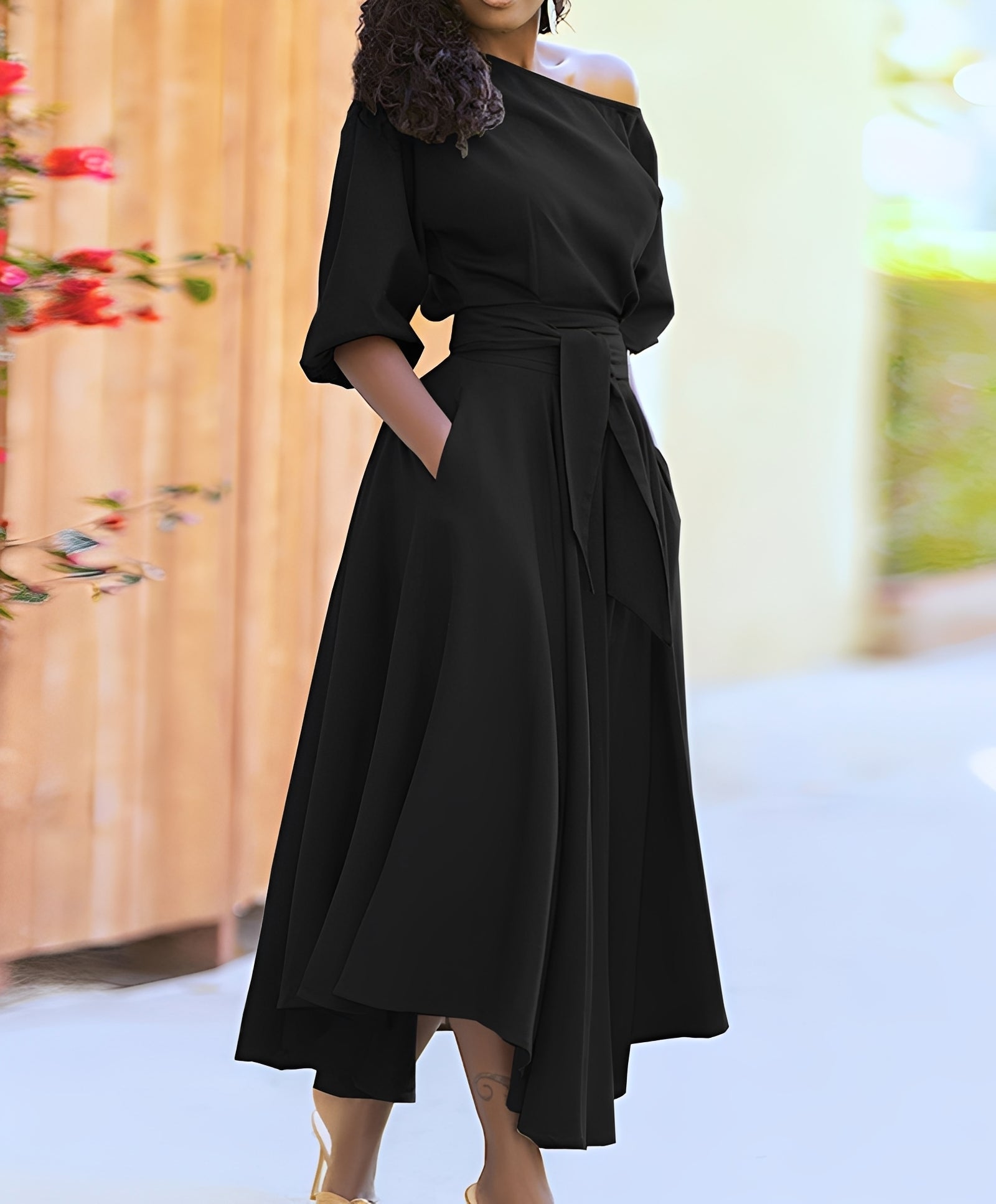 Rachael - Elegantes Damenkleid mit Gürtel