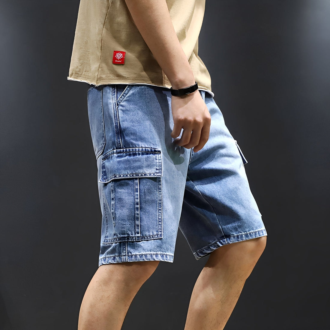 Kristian - Bequeme Cargo-Jeansshorts für Männer