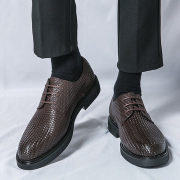 Tristan - Elegante 3D-gewebte Leder-Oxfordschuhe für Herren