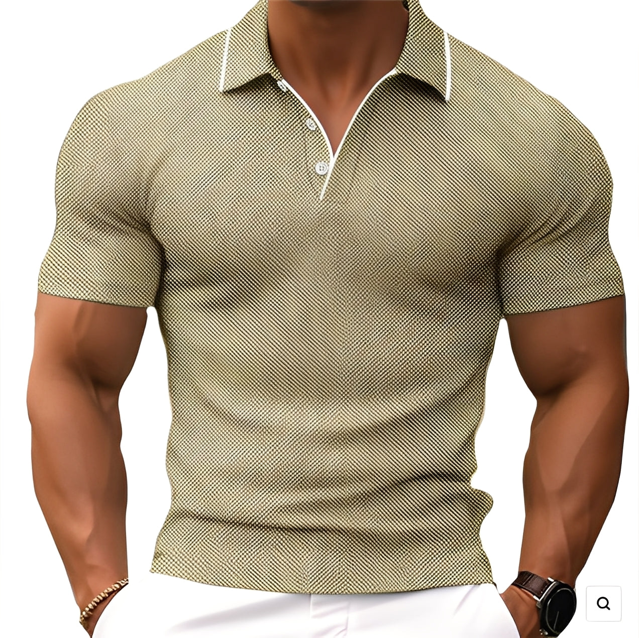 Florence - Lockeres Herren-Poloshirt mit Knöpfen