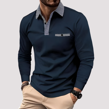 Aidan - Elegantes Langarm-Polo für Herren