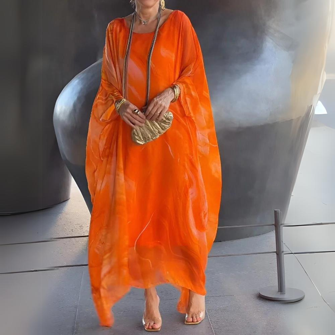Aurora – Stilvolles Seidenkleid aus zartem Chiffon hergestellt