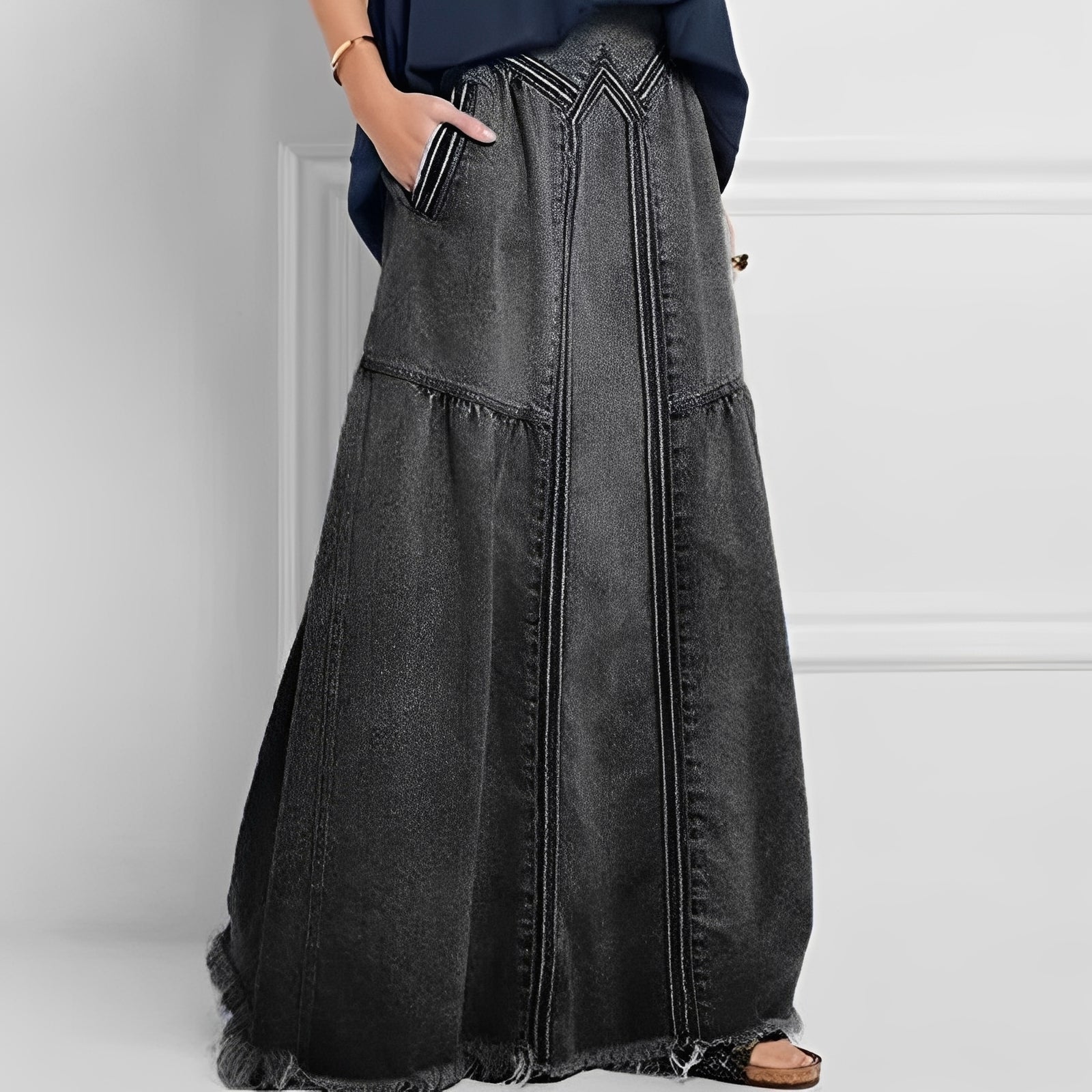 Nella - Eleganter Jeansrock mit Tasche für Frauen
