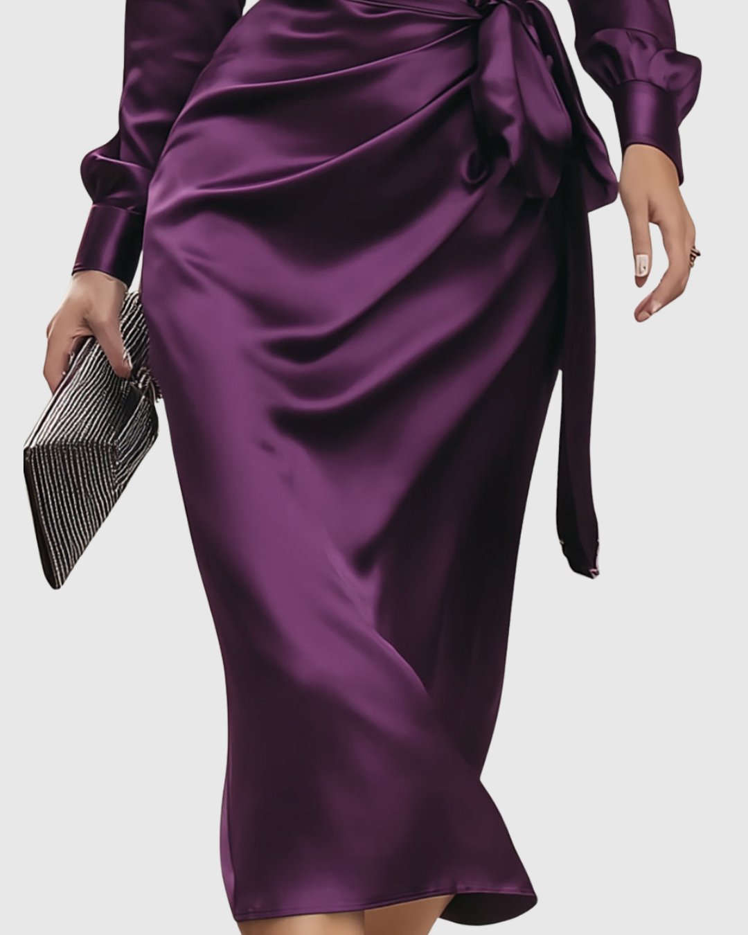 Korina – Stilvolles Wickelkleid mit verstellbarem Bund