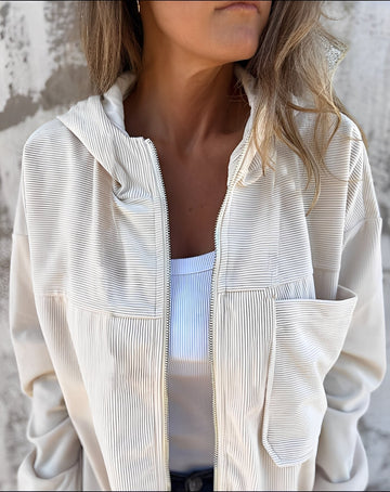 Gillian - Gemütliche Damen-Cordjacke mit Kapuze