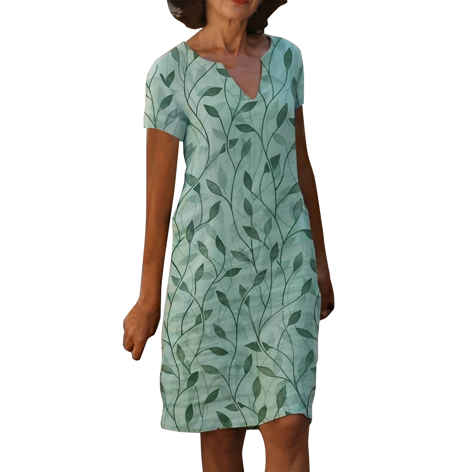 Molly - Elegantes Kleid mit V-Ausschnitt und Druck für Damen