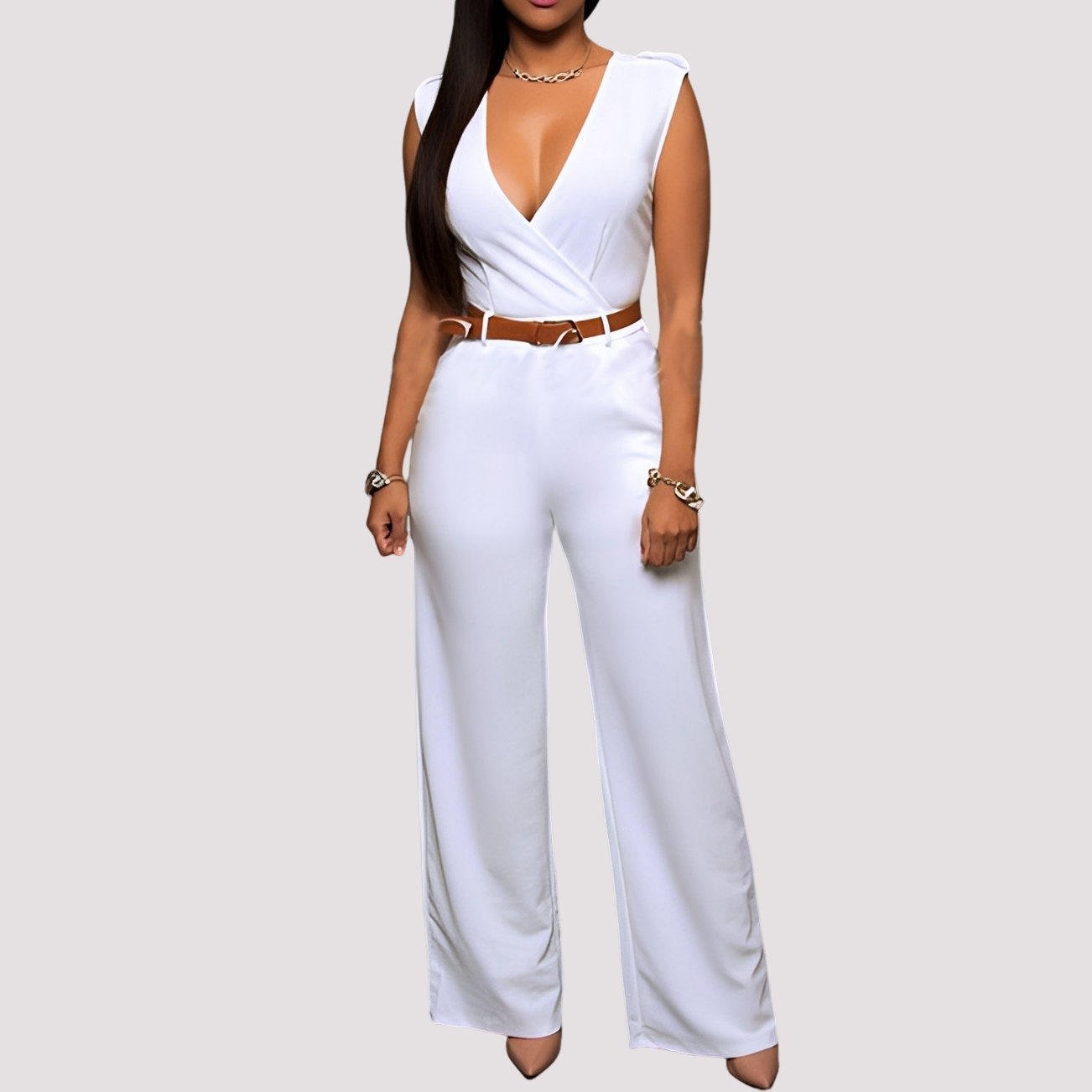 Esther - Schicker Jumpsuit mit Gürtel für Damen